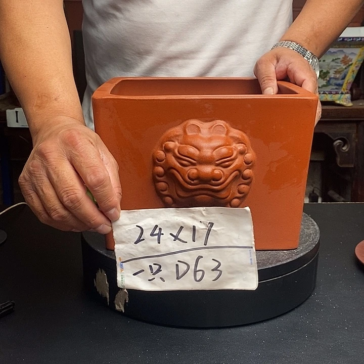 紫砂花盆货号一只D63