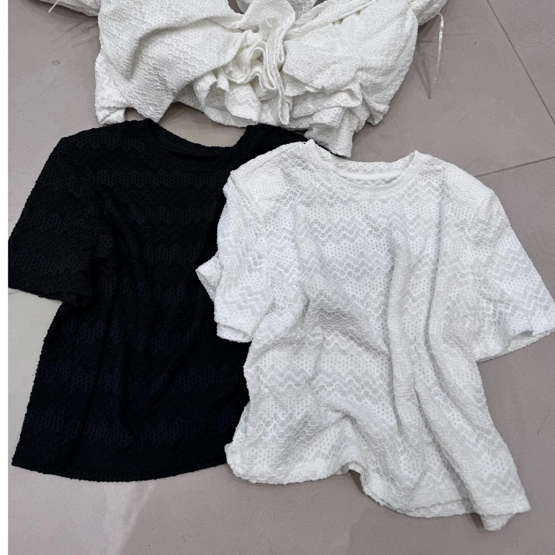 『雨美 Show』2563白色新元素T短袖上衣