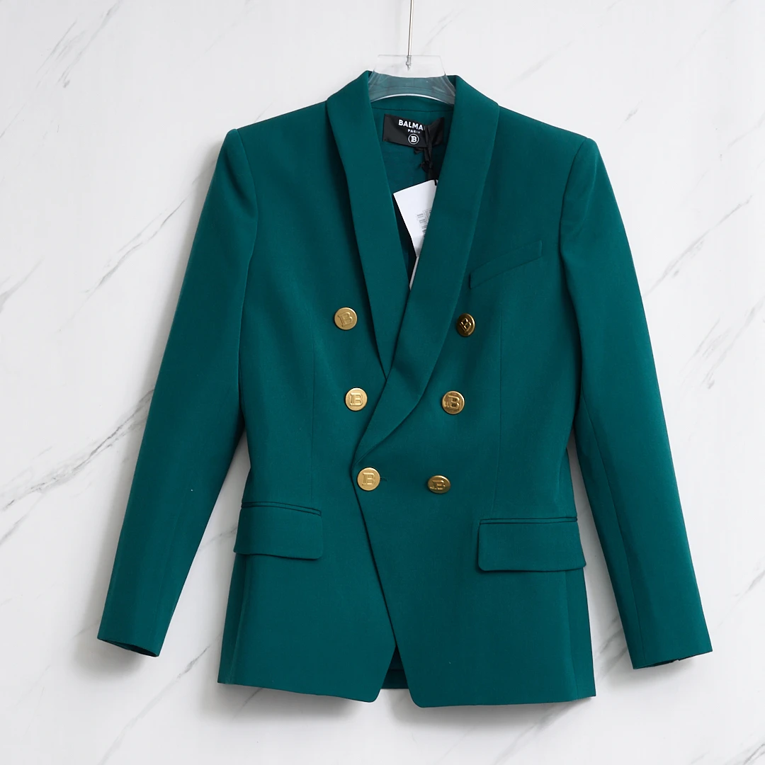 Balmain女士重工金属纽扣西服B2GU00099