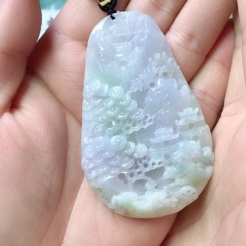 翡翠颈饰未镶嵌天然缅甸翡翠a货