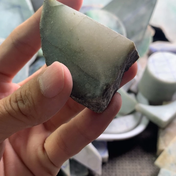 翡翠裸石38号做糯冰大珠子