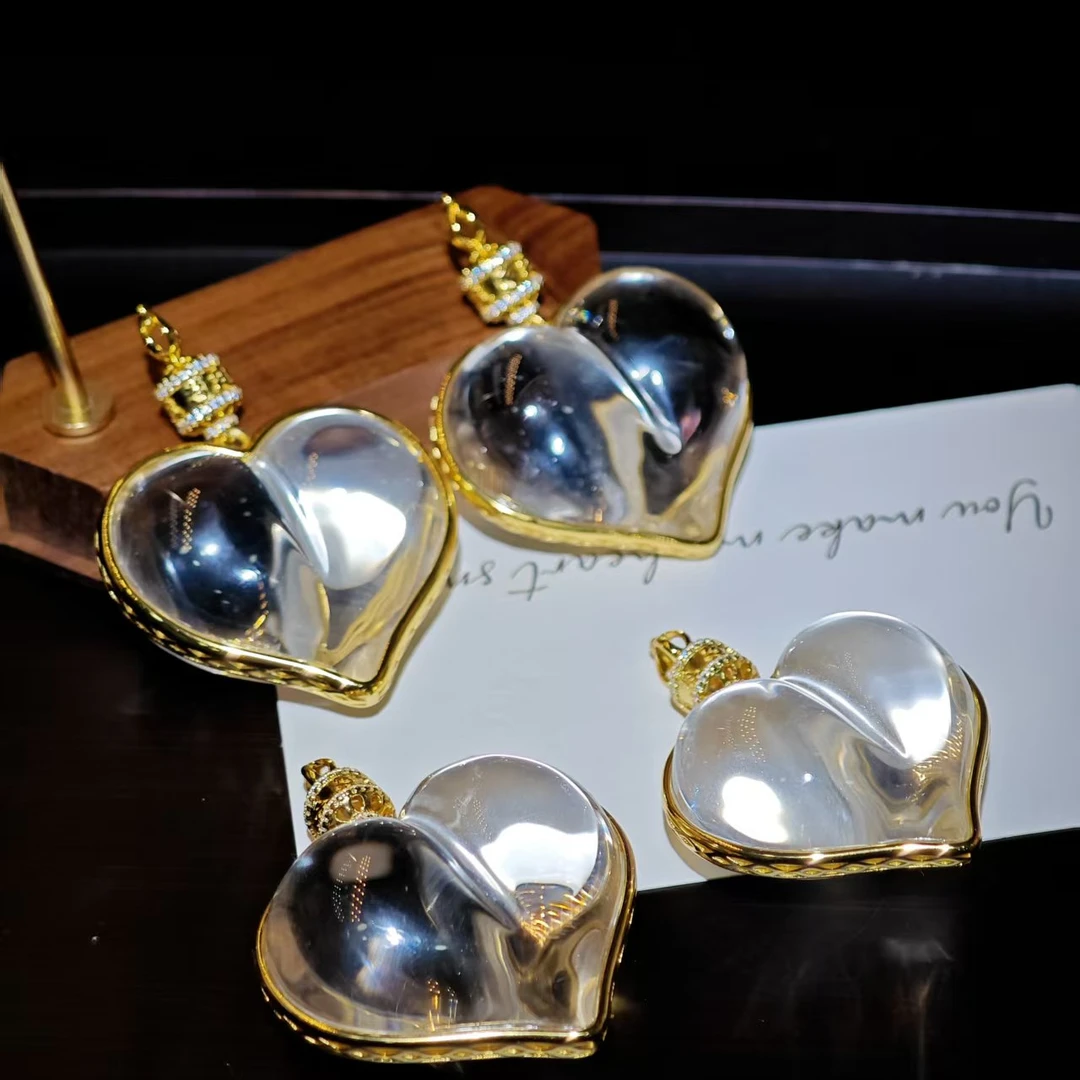 S925银白水晶吊坠屁桃升级经典多样性发货一件