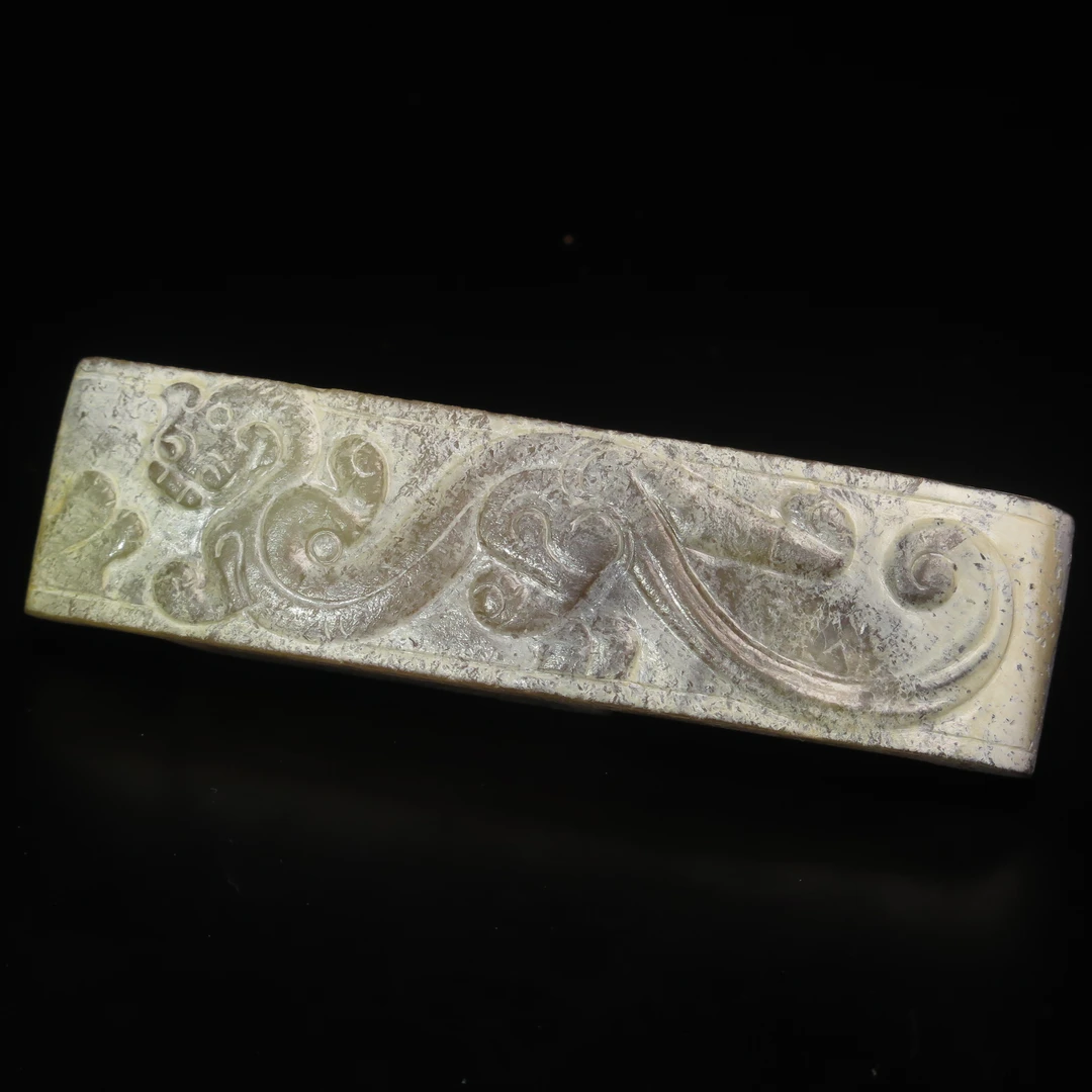 清代模古玉剑璏/MZ180292/和田玉/民族文物