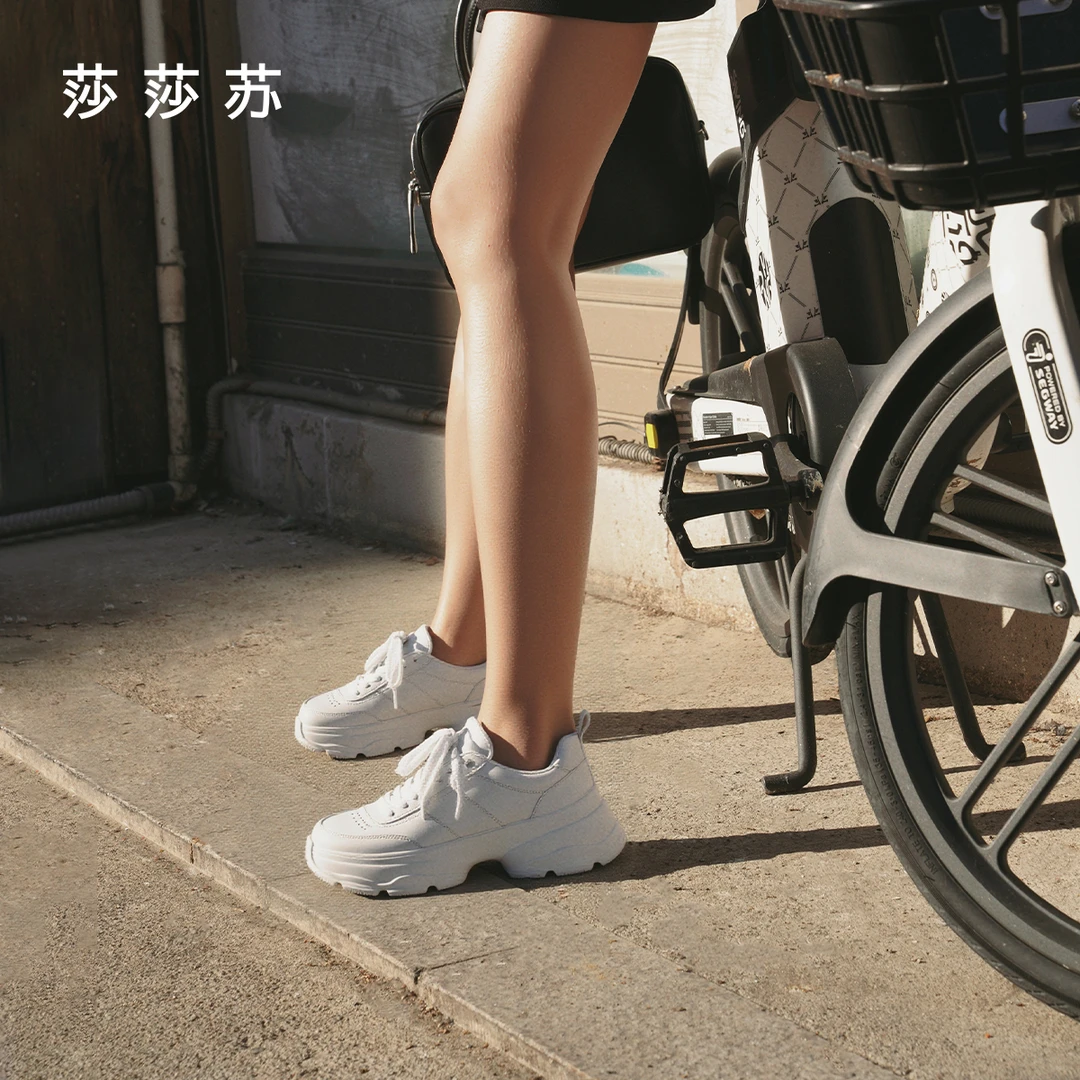 莎莎苏2025夏季新款厚底增高舒适百搭透气运动老爹鞋ZA65189-30