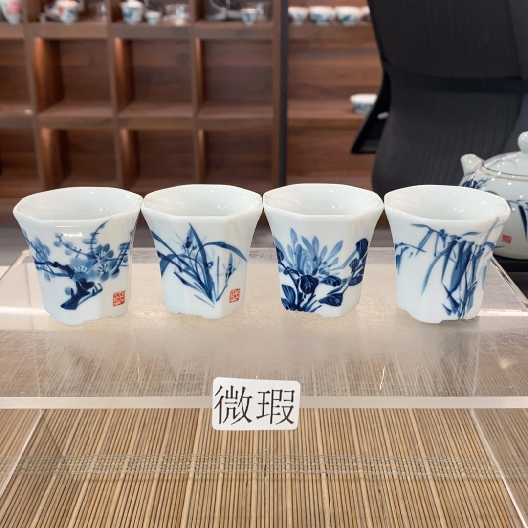 釉下彩老陶泥手工绘制