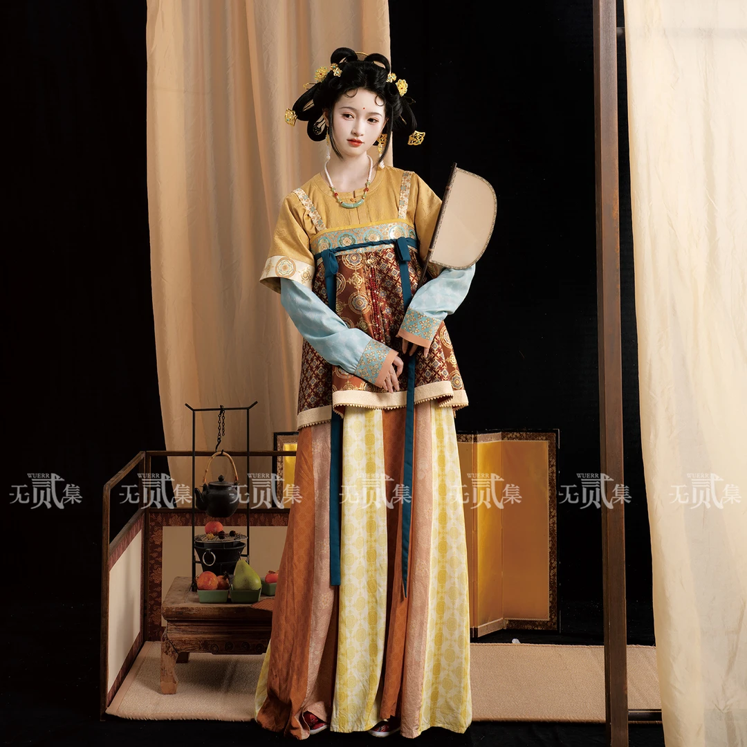 无贰集【太平昭昭】唐背子圆领衫破裙加绒唐披袄传统日常秋冬汉服