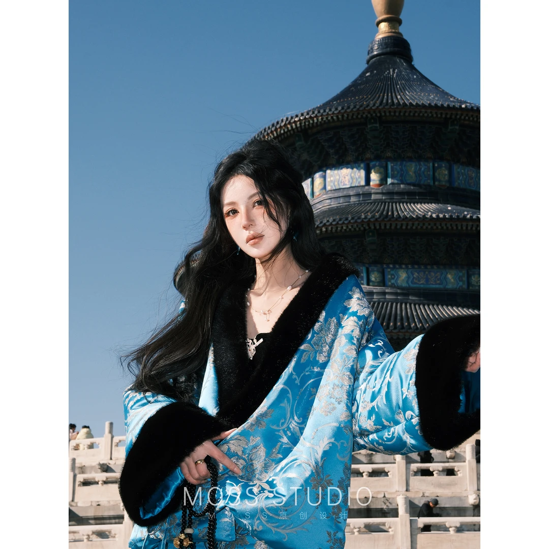 MOSS STUDIO 【暮江吟】新中式夹棉半裙