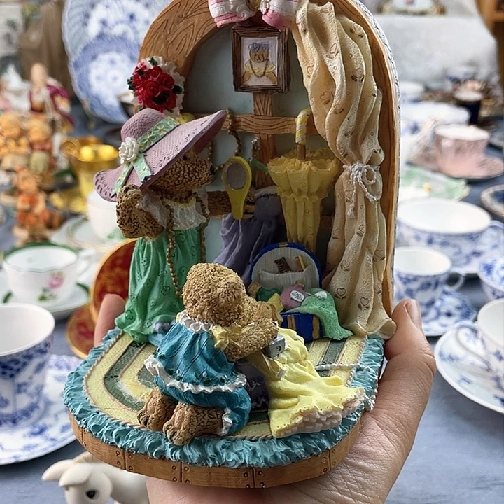 中古欧瓷瓷器小房子