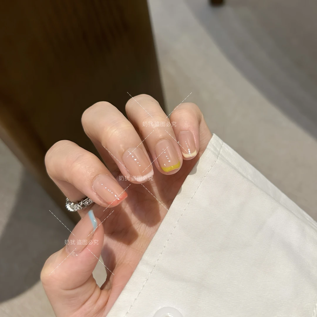 【甜梦马卡龙】奶犹高品质纯手工穿戴甲 穿戴美甲成品