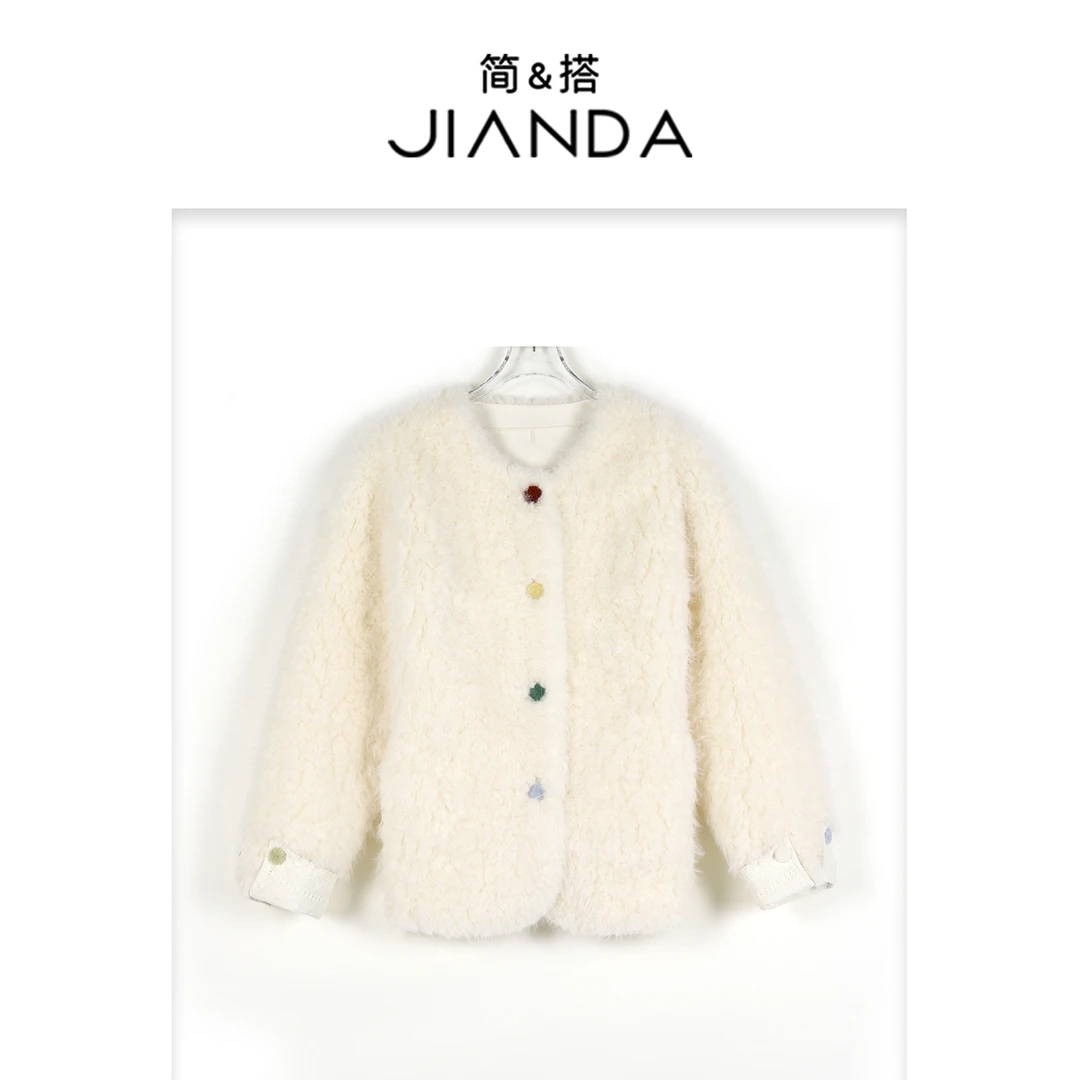 【千屿Sheila】新款颗粒毛毛外套女款彩扣244-WT/1227-24088