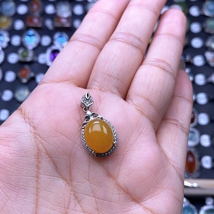 岫玉银S925镶嵌戒指偷***你