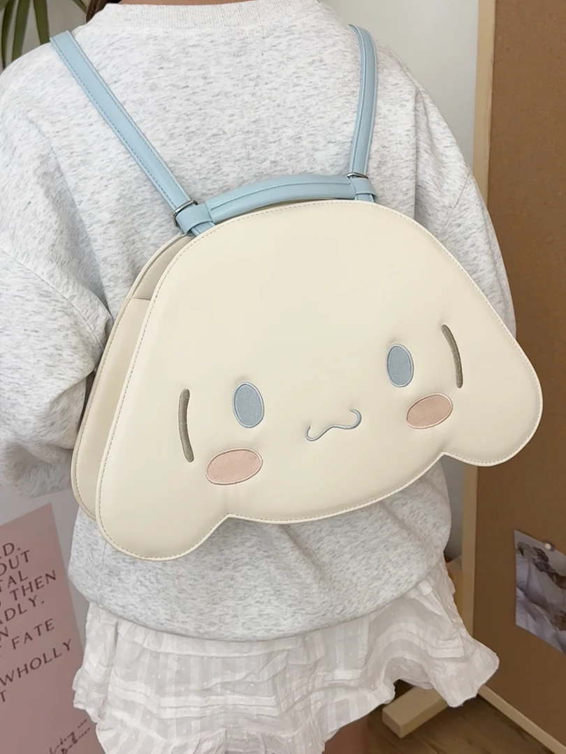 可爱萌兔大学生潮流简约高级感小众设计上课出行单肩斜挎双肩包包