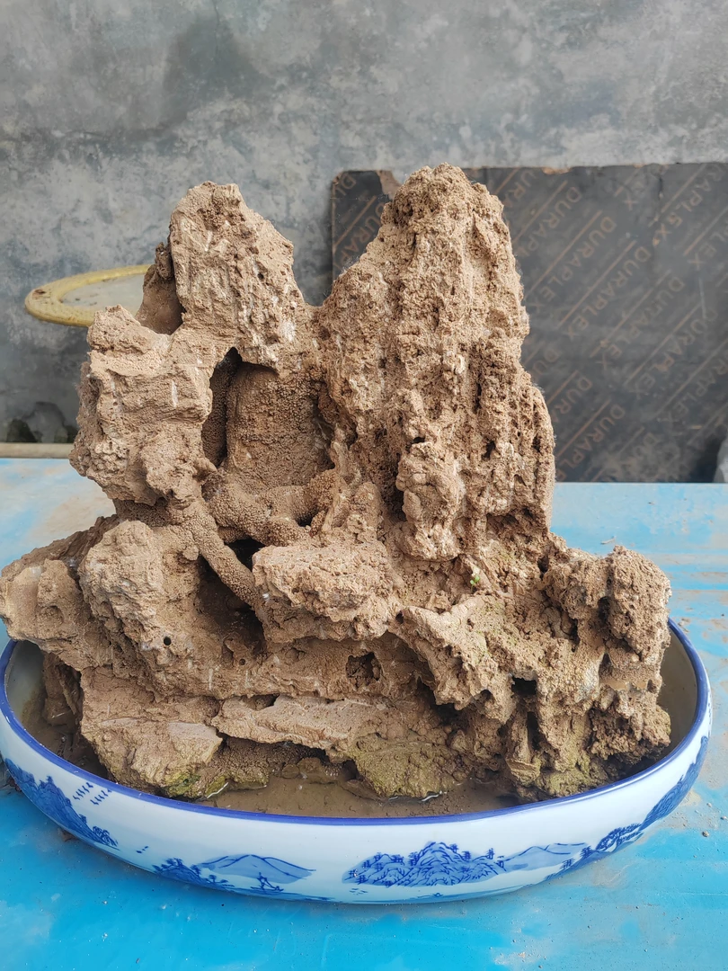 吸水石原石用于鱼缸盆景造景及装饰的奇石摆件