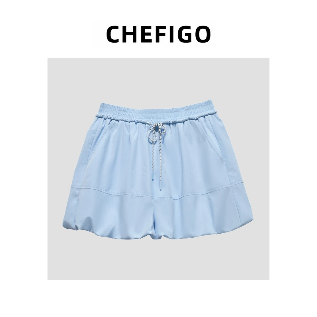 CHEFIGO花苞工装抽绳短裤