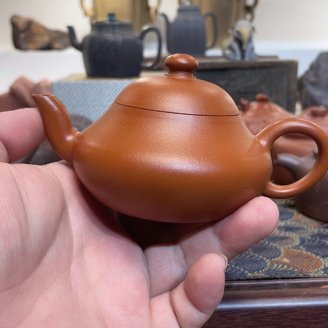 茶壶紫砂全手朱泥梨