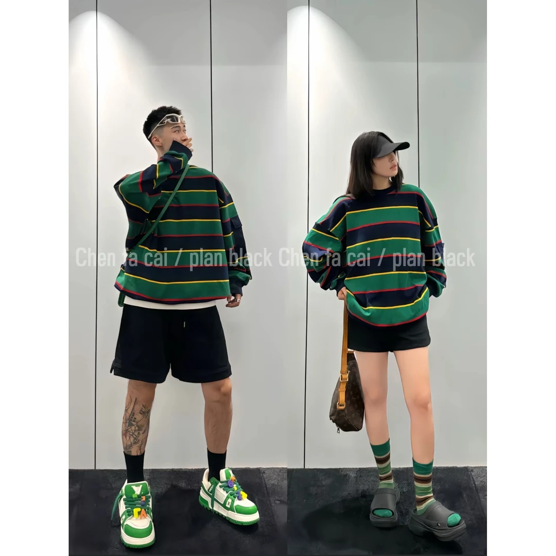 RICH陈发财【学院1927长袖】潮流长袖早秋活力穿搭情侣打底T恤3624