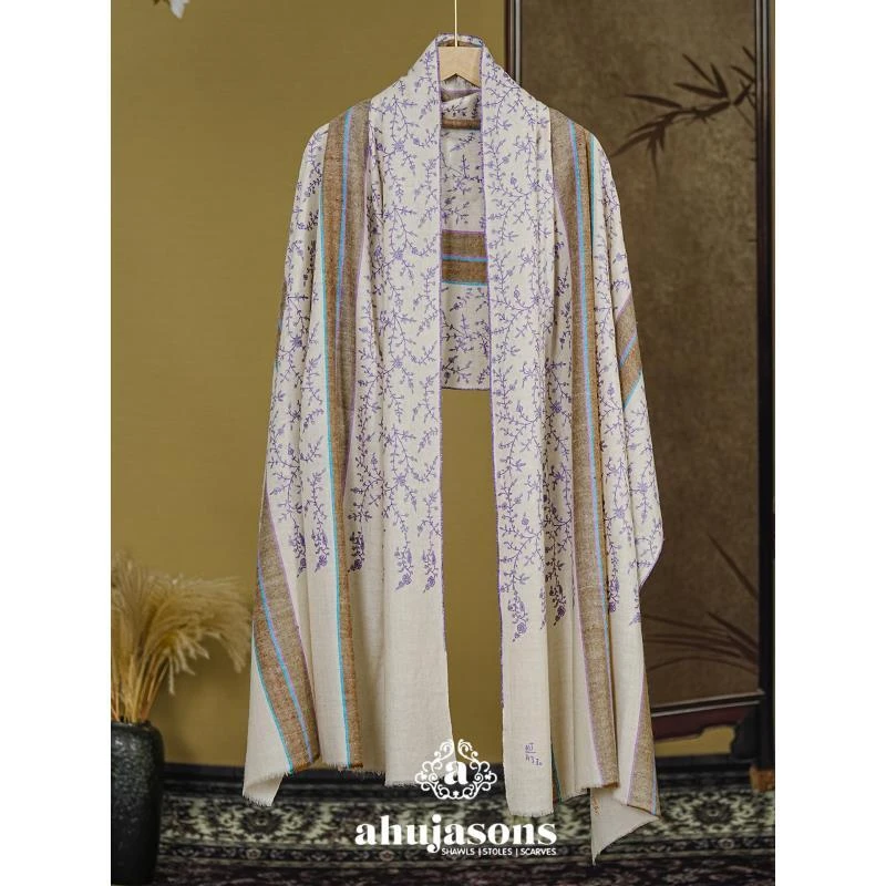 克什米尔pashmina披肩围巾刺绣设计款 100*200 60103-4110