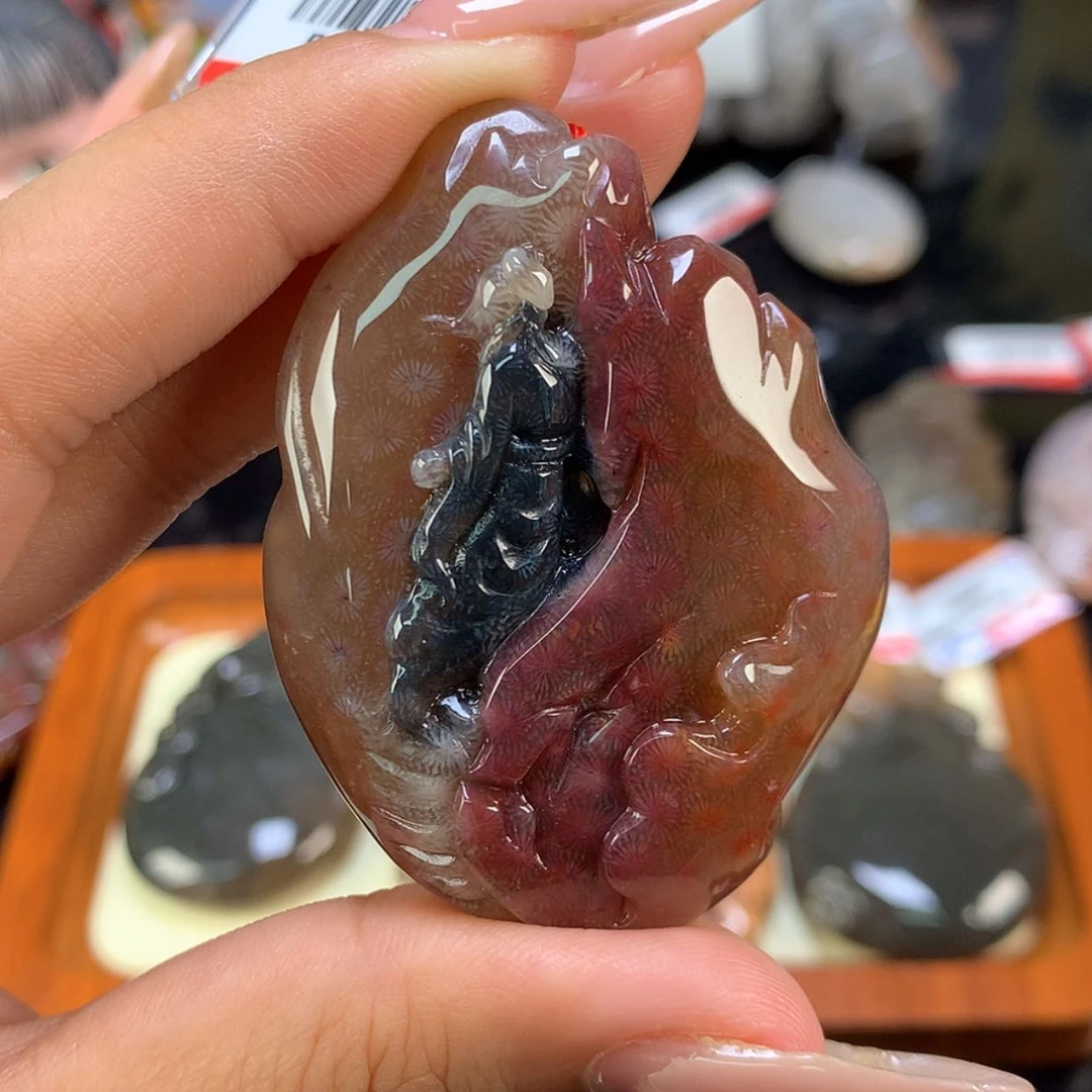 【闪购商品】颈饰未镶嵌硅化珊瑚（珊瑚玉）13号 悟道