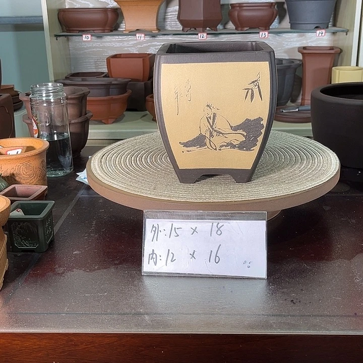 手工艺品琉璃黑色底泥粉浆手工刻绘边有一点不直