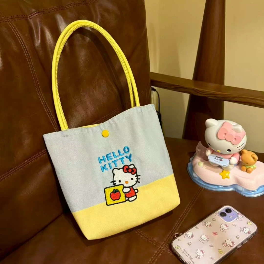 2025新款巨可爱巨百搭高颜值奶油kitty手拎包大容量外出购物袋女