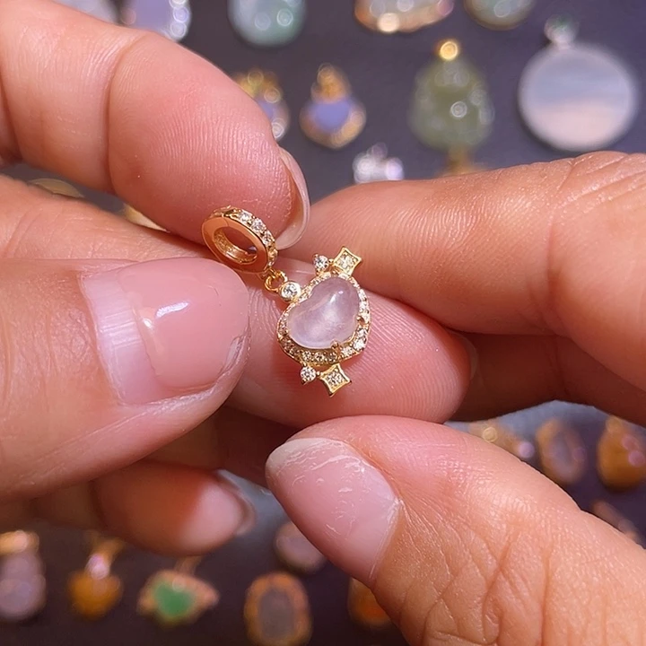 翡翠银S925镶嵌颈饰