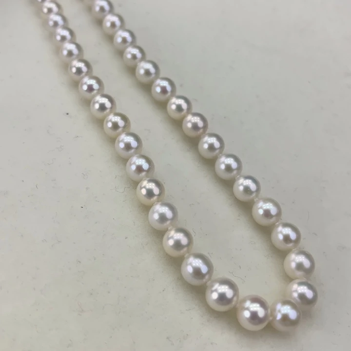 淡水珍珠颈饰银S925镶嵌卡7极光炫彩高品