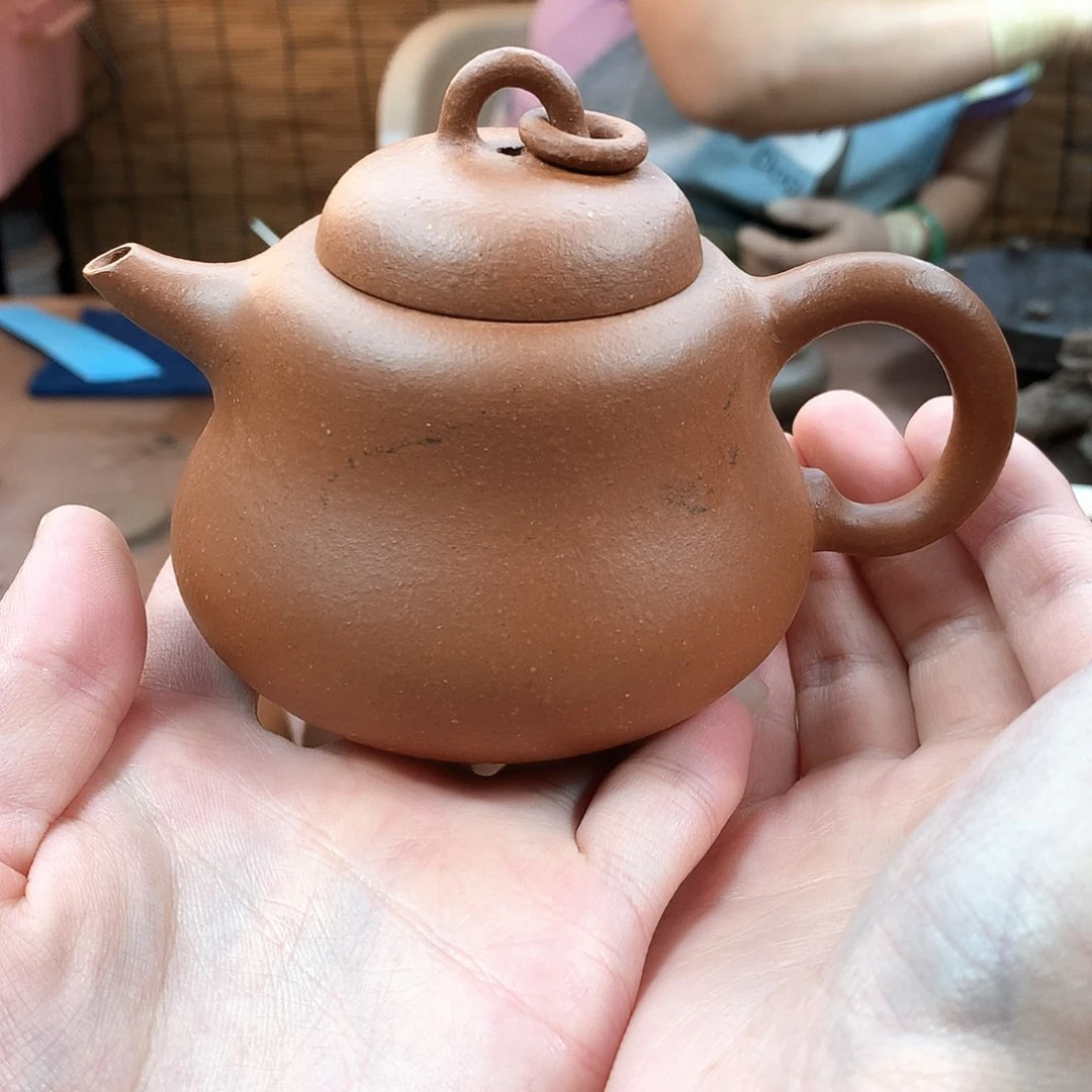 茶壶紫砂葫芦 花泥 240cc 周宜君
