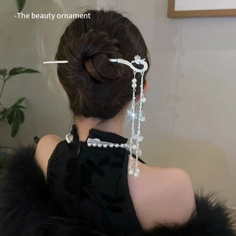 高级感步摇国风流苏发簪女古风发钗感爆款旗袍新中式簪子盘发发饰