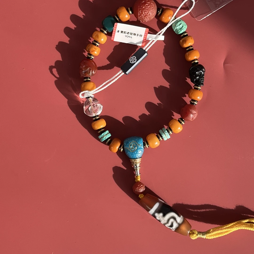 清蜜蜡老型珠手持 9094