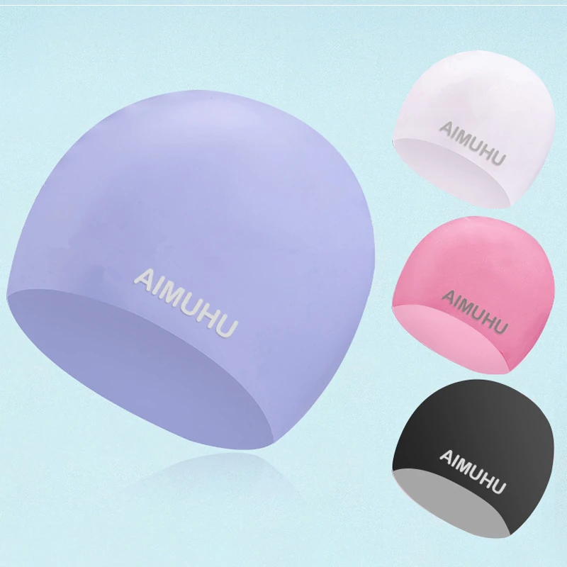 艾慕狐防水硅胶泳帽成人长发专用舒适弹性男女通用游泳帽运动训练