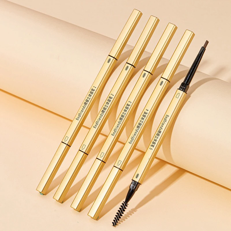 【到手5支】觅伴双头极细小金条易上色防水防汗不晕染眉笔可旋转