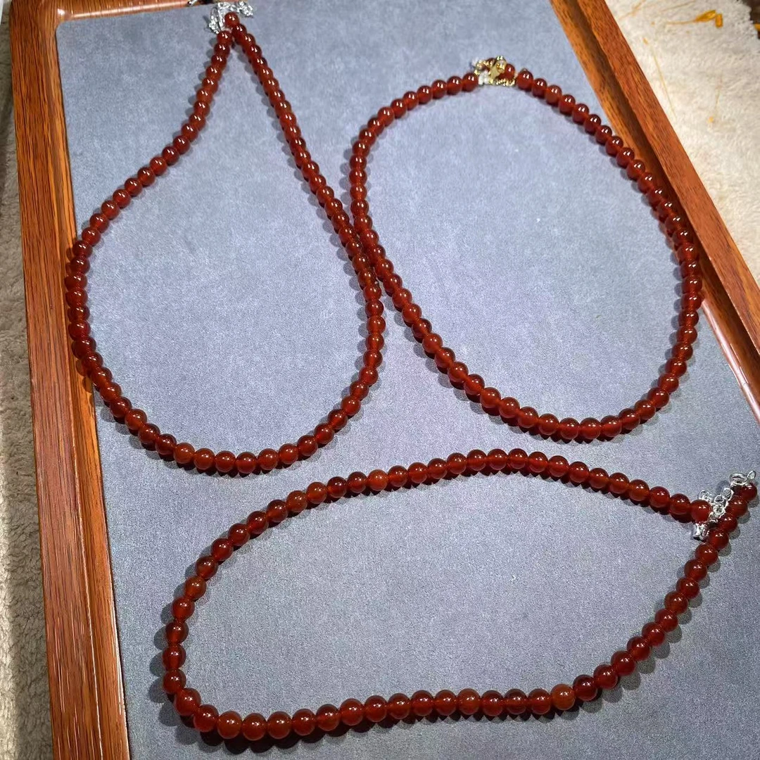 卡6mm 玛瑙项链 多样性发其一【MN0056】