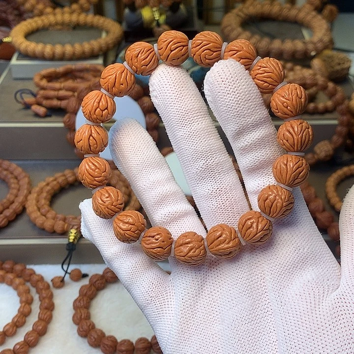 桃核手串秦岭龙纹