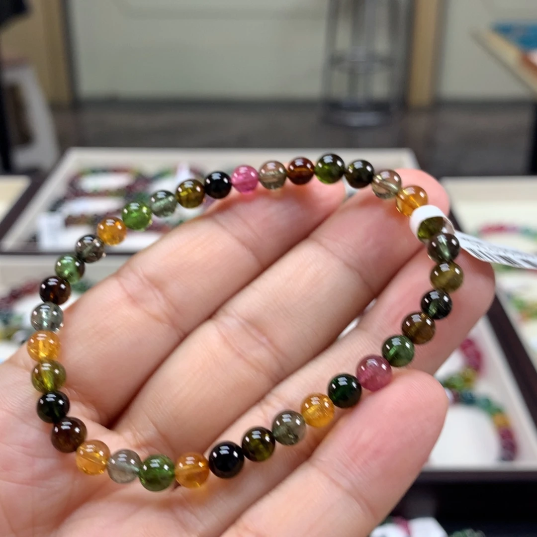 碧玺手链未镶嵌5:6左右