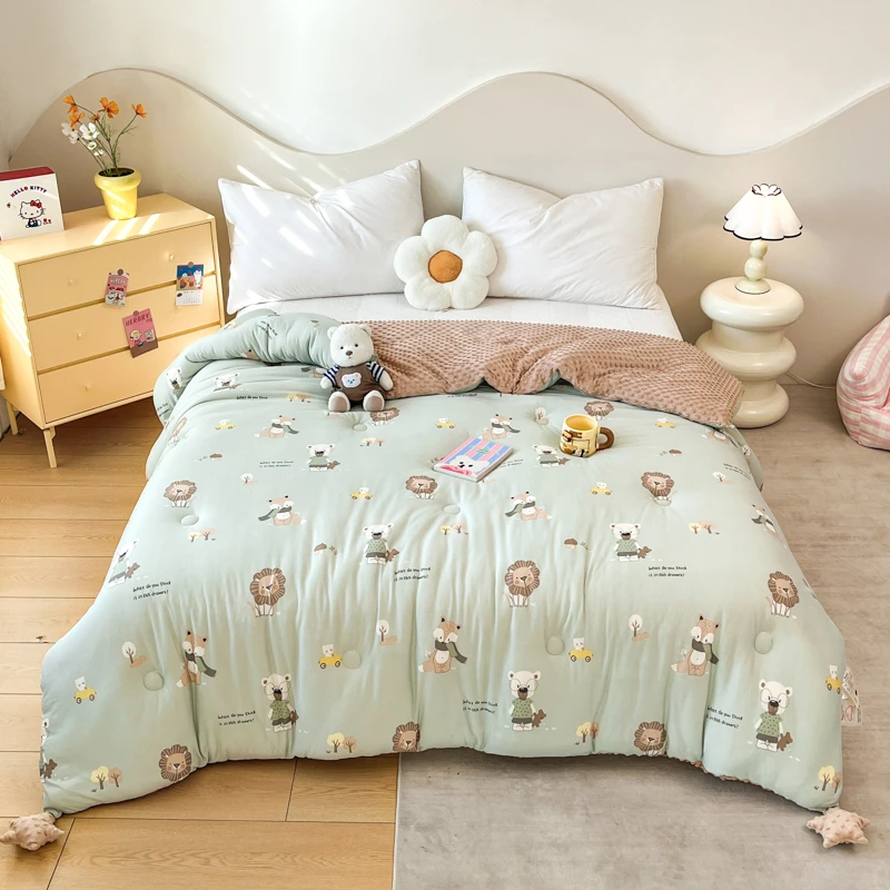 YBZ 7954 A类针织豆豆安抚星星被 小狮子