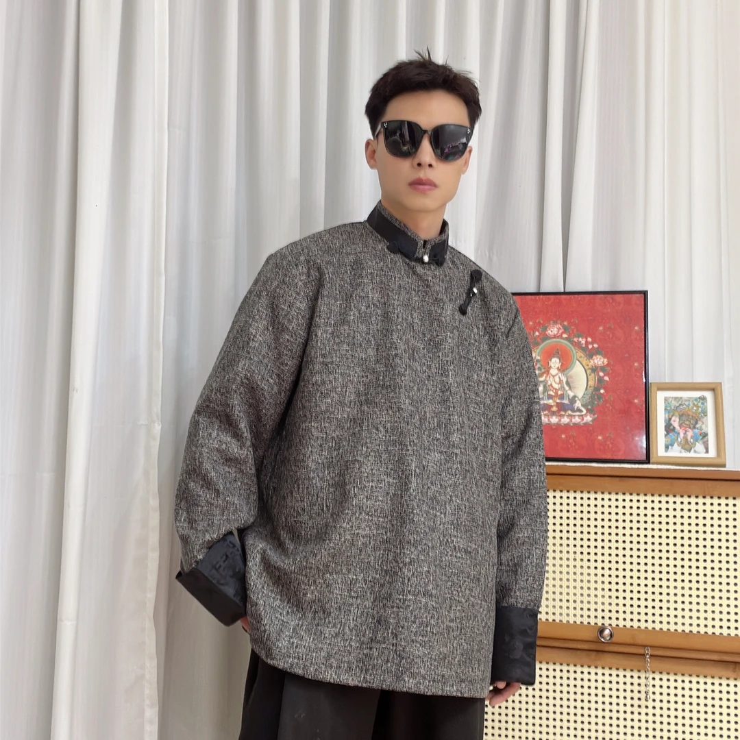 男士藏式藏装春秋男士外套
