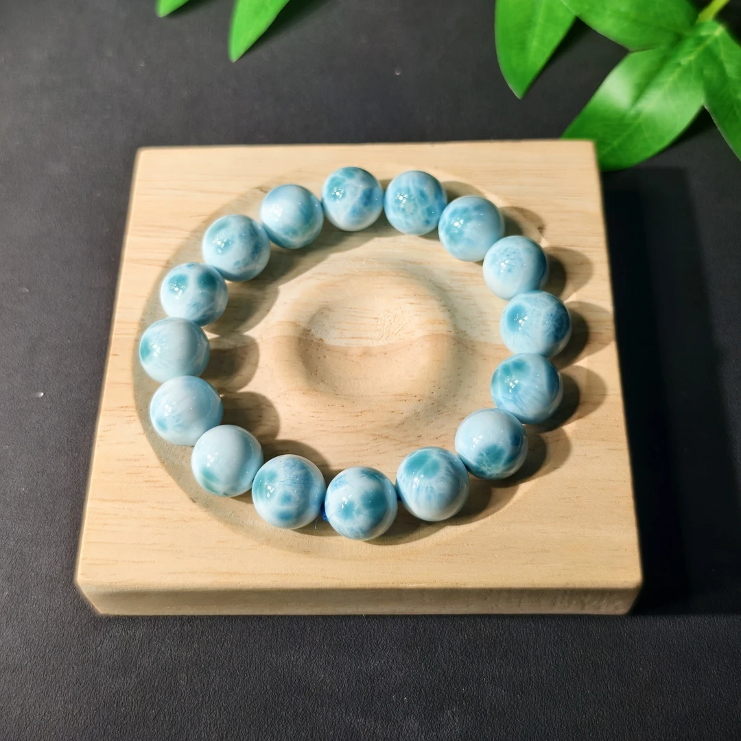 约13mm海纹石圆珠单圈手串