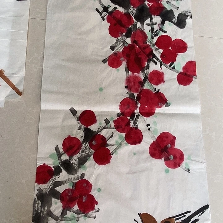 国画四尺四开花鸟