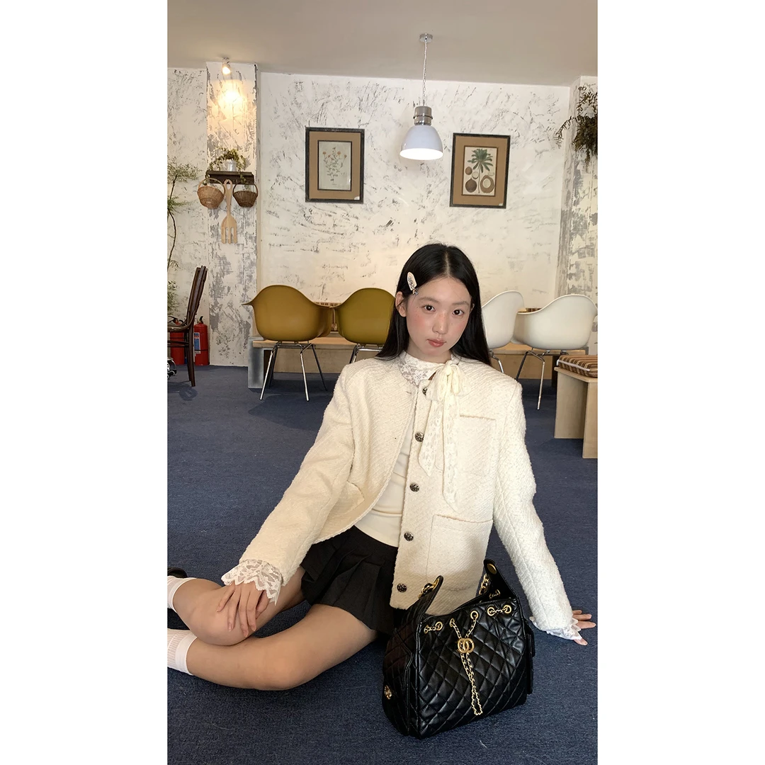 【干枯花蕾外套】法式小香风气质温柔轻奢时尚BD毛呢外套253N3291#