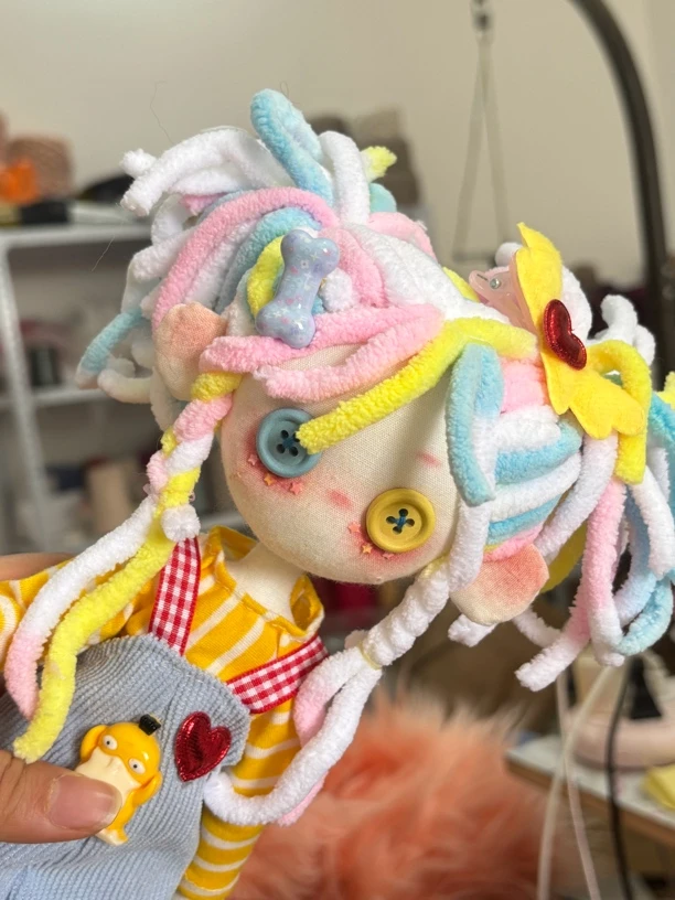 纽扣娃娃鬼妈妈玩偶手工礼物成品现货