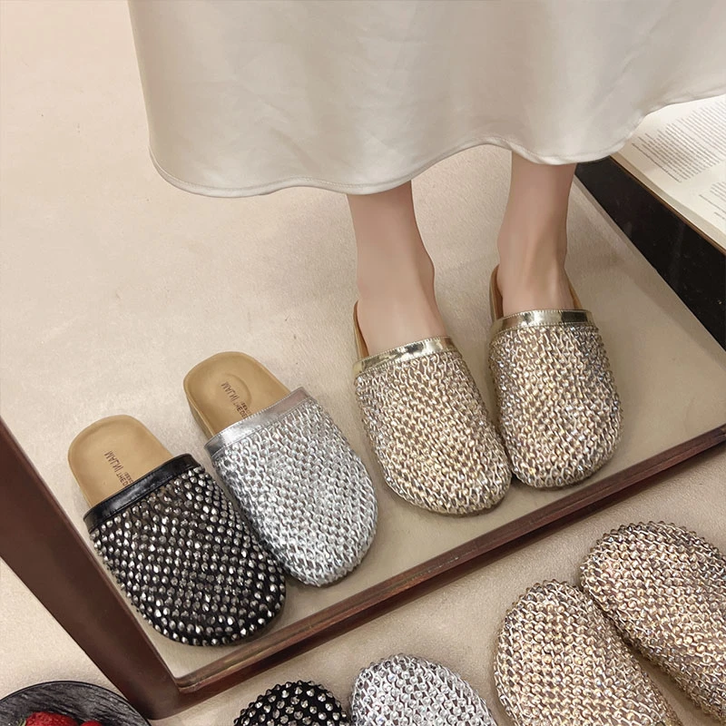 小香风厚底勃肯鞋包头半拖鞋女外穿2025新款夏一脚蹬玛丽珍凉拖鞋