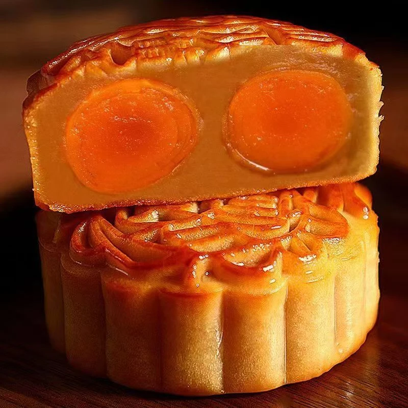 2025双蛋黄莲蓉月饼12枚蛋黄传统中秋经典糕点软糯可口