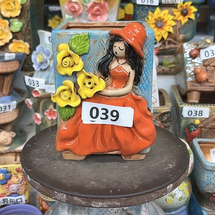 紫砂花盆粗陶材质多肉花盆