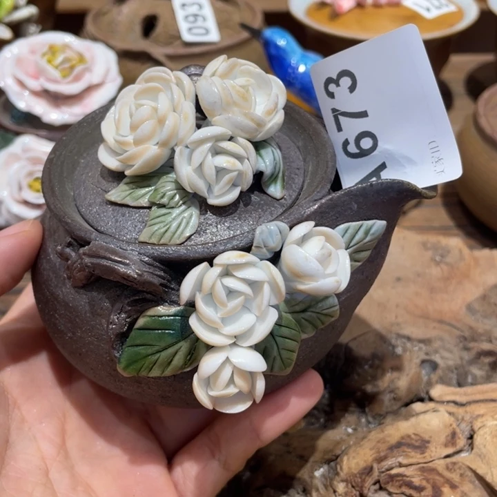 手工制作陶瓷茶具茶杯青蛙