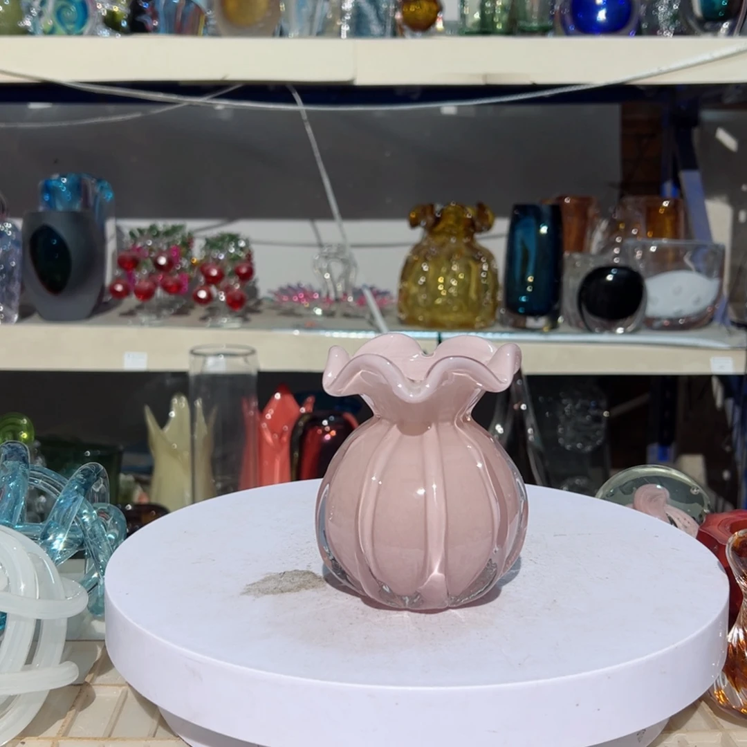 弘扬琉璃花器微瑕高度12