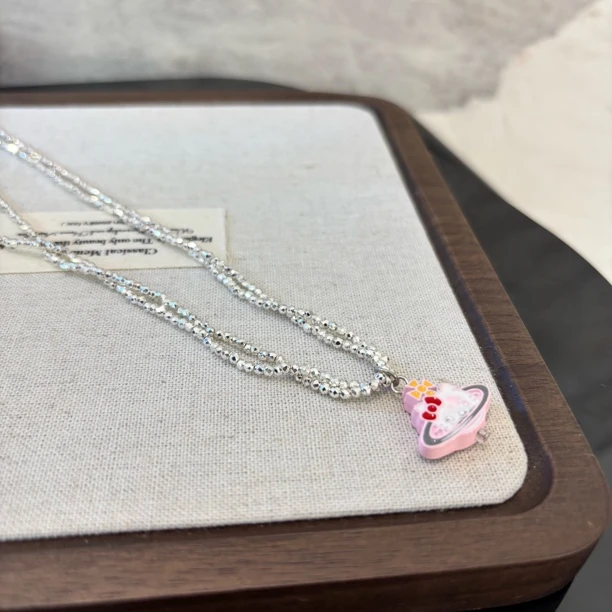 铜合金项链 双层地球kt项链XL2504