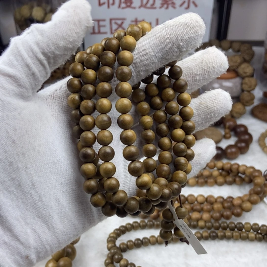 檀香木手串/手链雷*08.108黑肉黄金底