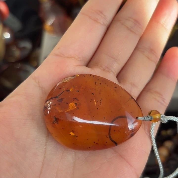琥珀未镶嵌裸石虫珀茶珀