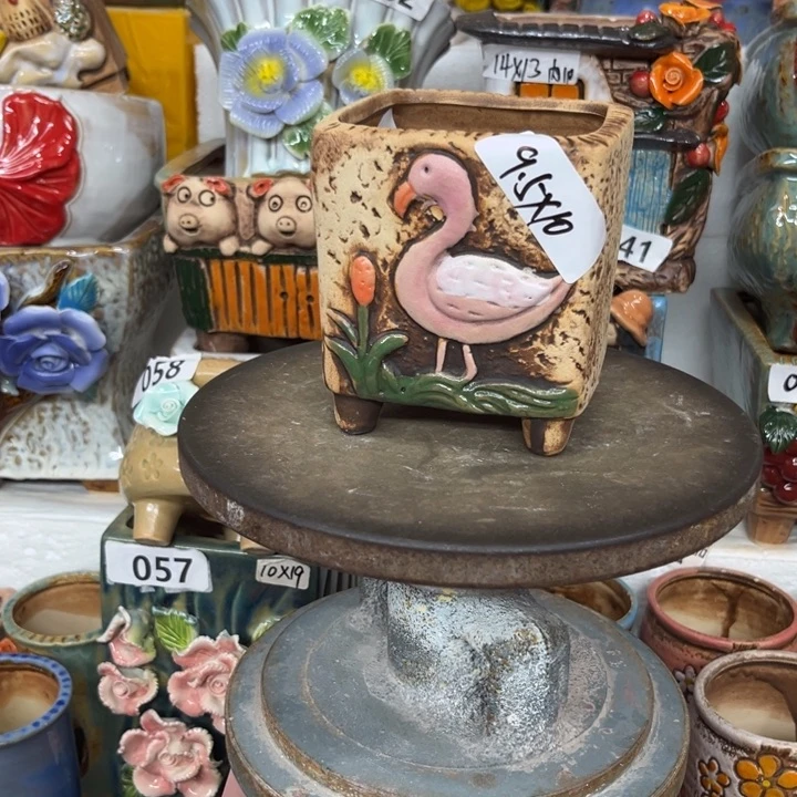 紫砂花盆粗陶材质多肉花盆