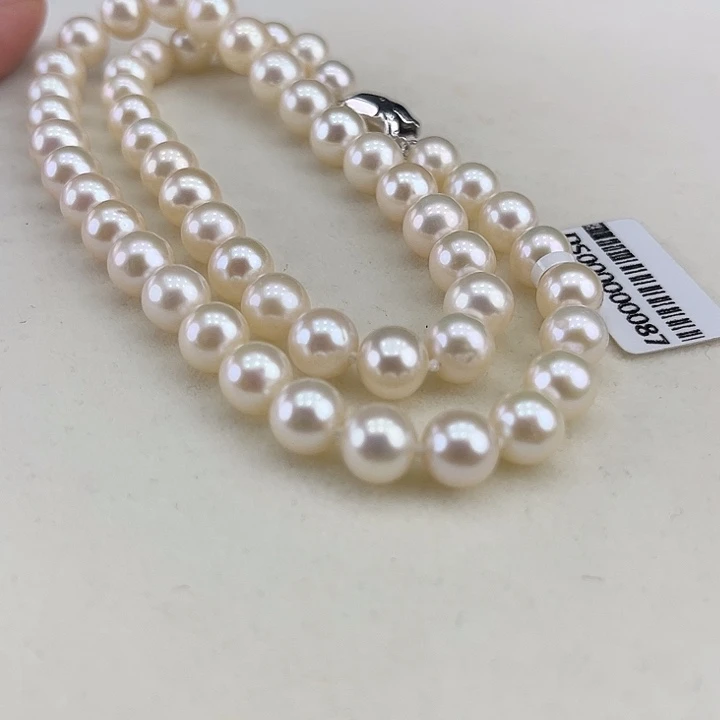 淡水珍珠银S925镶嵌颈饰8➕极光炫彩高品